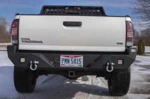 Toyota Tacoma Bumper - Rear - Fishbone Offroad - Two Stage Black Texture Powder Coated - Black - `05-`15